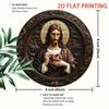 Metal Wall Art Sacred Heart of Jesus Christ Religious Icon for Living Room
