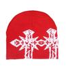 Cross Double Pattern Knitted Cap With Breathable Warm Hat Unisex Gift Fashion