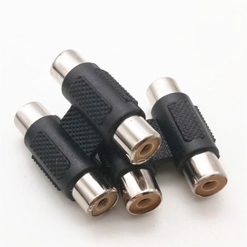 2 RCA żeńskie złącze AV Mini do 2RCA żeńskie złącze adaptera przedłużającego gniazdo konwertera audio-wideo Q1