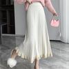 Umbrella A-Line Women's Autumn Winter Knitted Midi Half Skirt Slim-Fit High Waist Wool Skirt