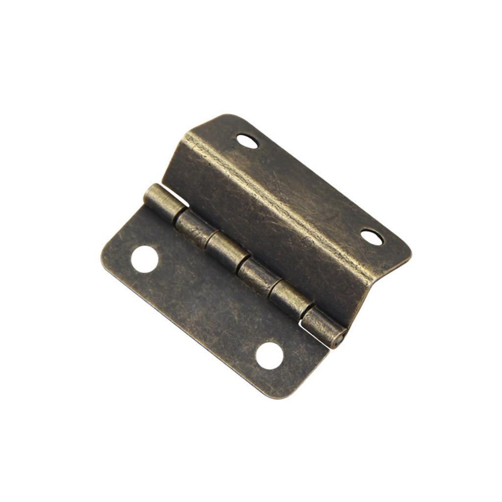2Pcs Cabinet Door Hinge Luggage Jewelry Wood Boxes Antique Hinges Three-Folding Hinges Home Furniture Decors Hardware