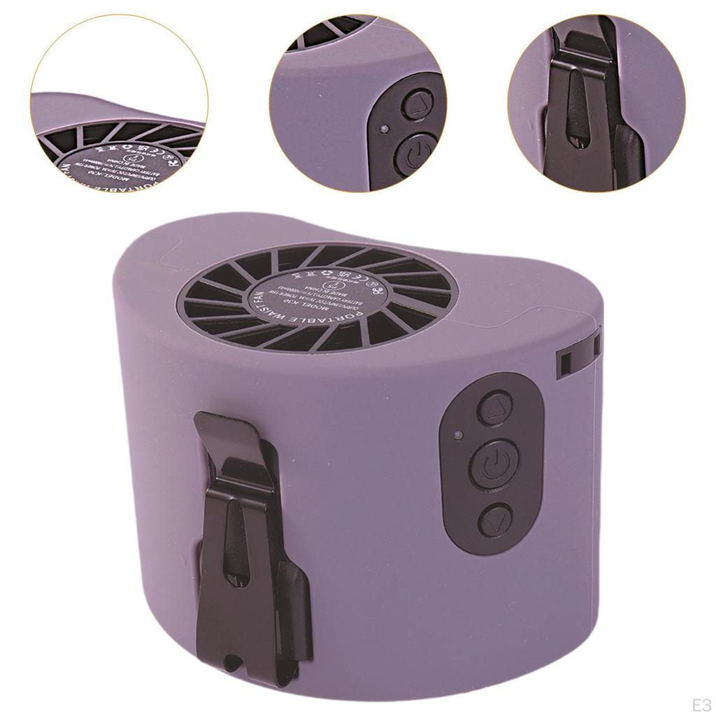 Clip on Waist Fan Electric Sturdy Max 24H Working Time 15W Hanging Neck Personal Shirt