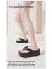 Fashionable Women's Thick-Soled Flip-Flops for Summer, Non-Slip Beach & Home Bath Wear, Suitable for Couples