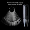 50-Piece Pointed Fan-Shaped Nail Art Color Chart for Nail Tips