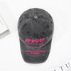Cotton Baseball Cap With Embroidered Letters Sunshade Adjustable For Spring Summer Men Women