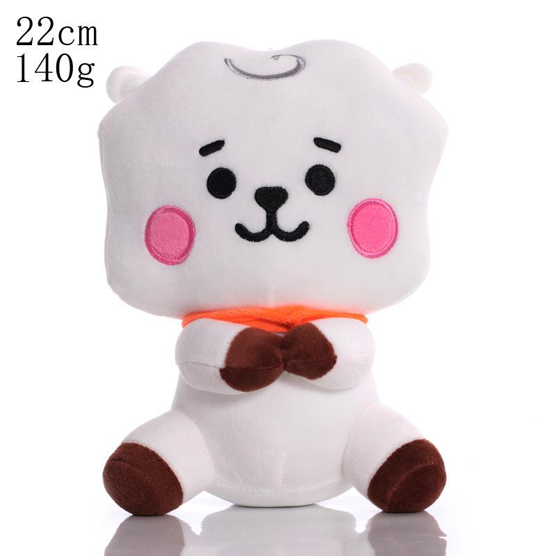 Hot  Animal Cartoons Baby Pendant Plush Keychain Toys Bangtan Boy Groups Peluches Cartoon Backpack Decoration Dolls Girls Gifts