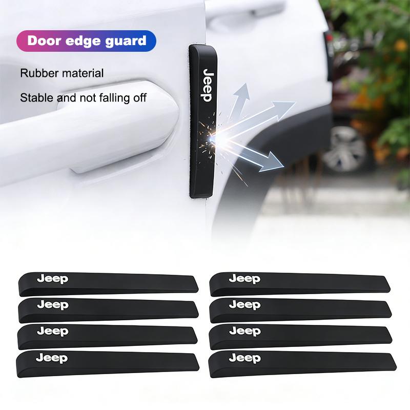 6Pcs Car Door Mirror AntiCollision Strip Anti Scratch Sticker For Jeep Renegade Wagoneer Avenger Recon Wrangler JK Gladiator