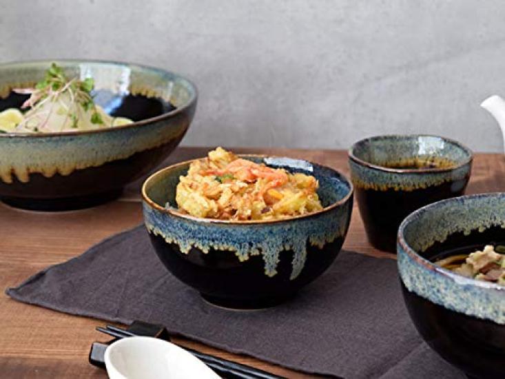 Tableware East Donburi Okonomi-don (Small) Tenmoku Shiranagashi Japanese Tableware