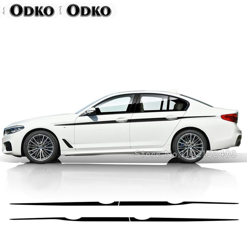 2 szt. Naklejki Paski Boczne M Performance Linia Talii Dla BMW F20 F22 F23 F30 F32 F33 F10 G30 F48 F25 F26 F15 F16 Akcesoria