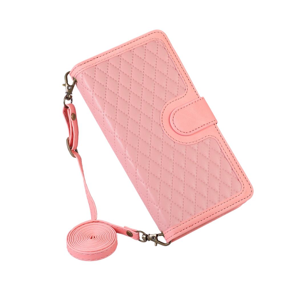 Suitable for Samsung A52 5G Diamond Crossbody Card Bag Leather Case Zipper Wallet Flip Leather Case Women's Shoulder Bag A32 5G