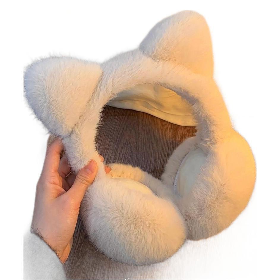 Dámské skládací korejské chlupaté náušníky vysoké hodnoty pro ochranu proti chladu na podzim a v zimě