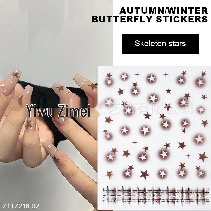 

Maillard Autumn & Winter Heart and Star Nail Art Stickers