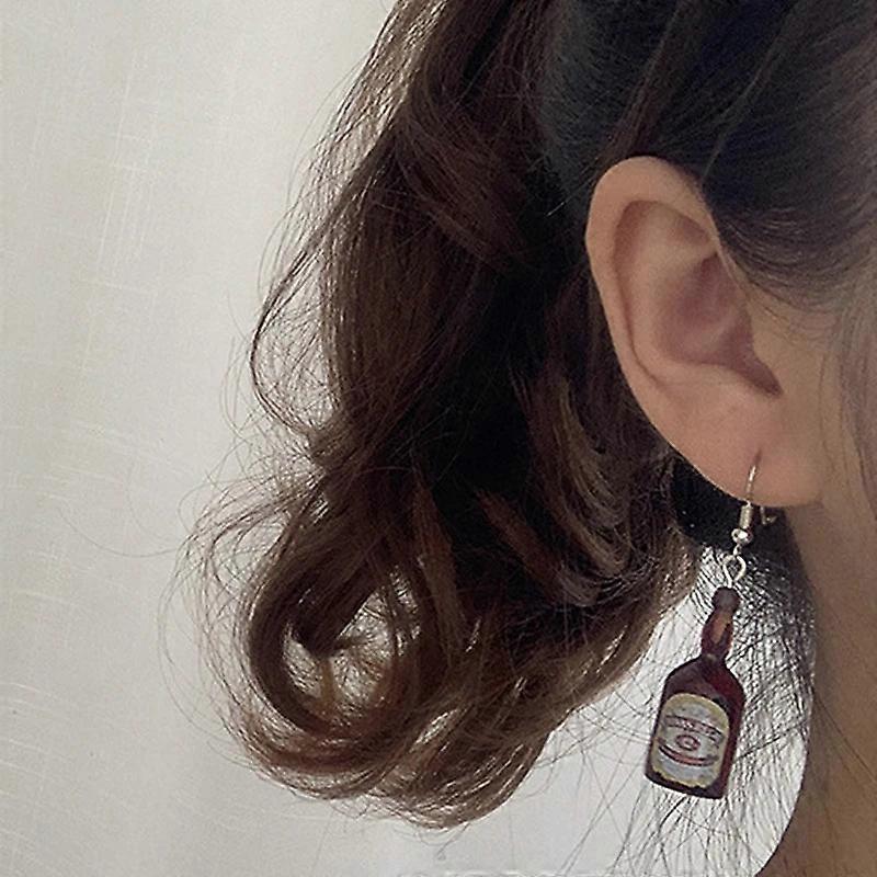 Fun Beer Bottle and Glass Earrings