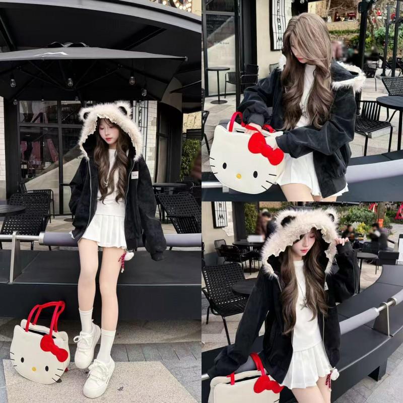 2026 Hooded Oversized Cardigan Sweater Women Men Korean Sweet Style Zipper Front Lightweight Casual Outerwear In