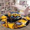 1pc Bumblebee2 Print Round Carpet Chair Round Carpet Suitable for Bedroom Living Room Home Decorative Carpet