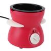 Elektrisches Fondue-Set 2 Heizstufen Gusseisen Schokoladenfondue-Maker mit 10 Gabeln für Party