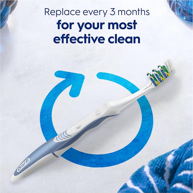 ORAL B Pro-3D White Pulsar Batteriebetriebene Vibrations-Elektrozahnbürste 2er-Pack Vibrierende Borsten Schlanker Griff mit integriertem Netzteil