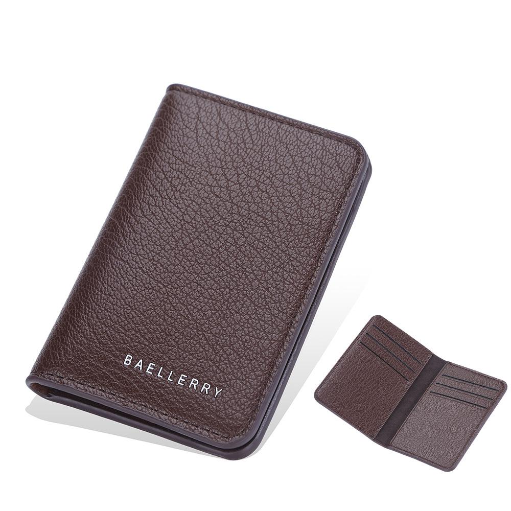 Men's Slim PU Multi-Card Holder with Driver's License Slot
