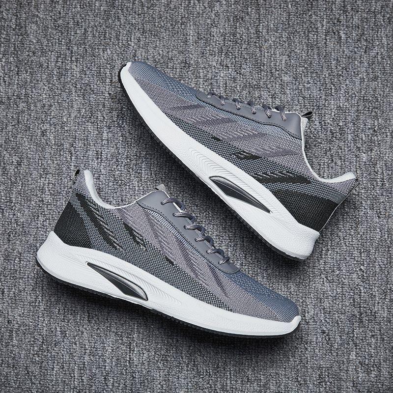 

Весенне-осенняя мужская обувь новая спортивная повседневная беговая обувь из сетки с плетением, дышащая, износостойкая и нескользящая 44