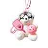Cartoon Pickleball Pilot Bear Pendant Soft Car Key Ring Cute Bag Pendant  Bag Accessories