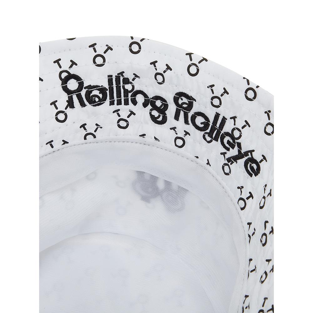 ROLLINGROLLEYE Waterproof Bucket Hat White Black Logo Pattern