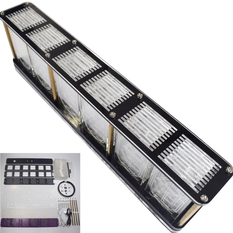 

Nixie Tube Clock Acrylic RGB- Digital Clock Various Musical Beat Temperature/Data/Week Display Girlfriend Gift Present