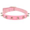 Punk Spike Choker Faux Leather Collar for Women Men Cool Big Rivets Studded Chocker Goth Style Necklace Accessories