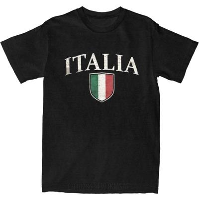 Italy Flag Italian T-Shirt Summer T Shirts 100 Cotton Harajuku Tshirt For Man Short Sleeves Loose Clothing