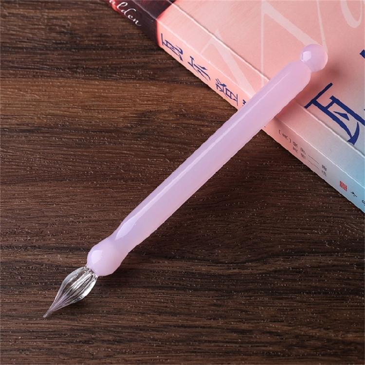 Pluma de Cristal Corta Portátil para Escribir, Bocetar, Diario, Pluma de Caligrafía Portátil para Artista Principiante