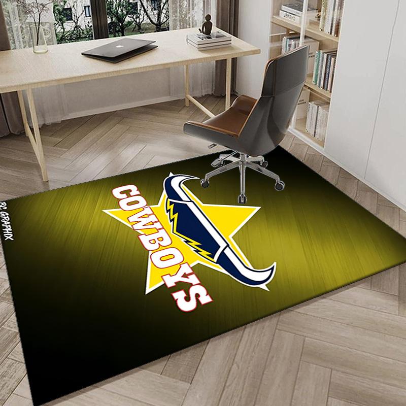North Queensland Rugby Area Rug Office rug, Chair Rug, Decor Carpet Livingroom bedroom Mat, Large Size Fan gifts Christmas gifts