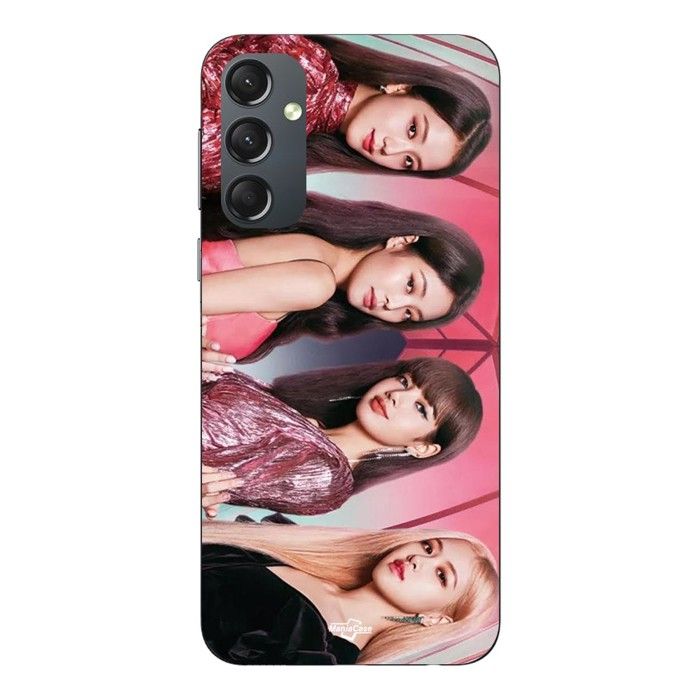 Coque de téléphone - MANIACASE - Samsung Galaxy A34 - Silicone - Noir - Blackpink album Lisa