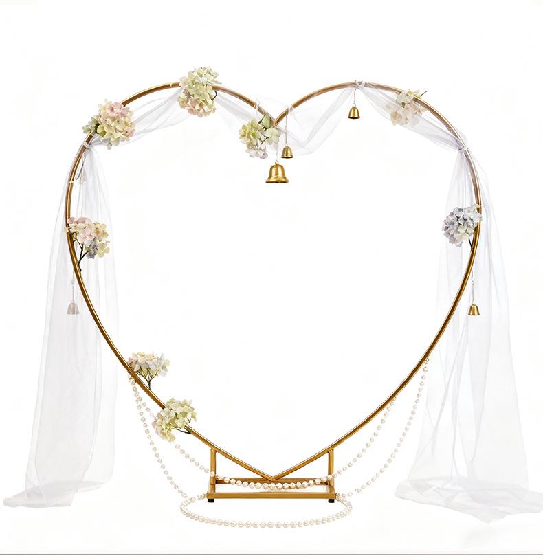 Heart-Shaped Wedding Arch Balloon Stand for Proposals and Valentine's Decor