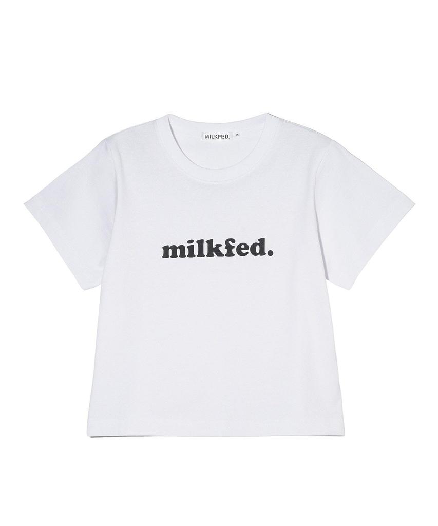 Milkfed Cooper Logo Compact Short Sleeve Tee in White Women's