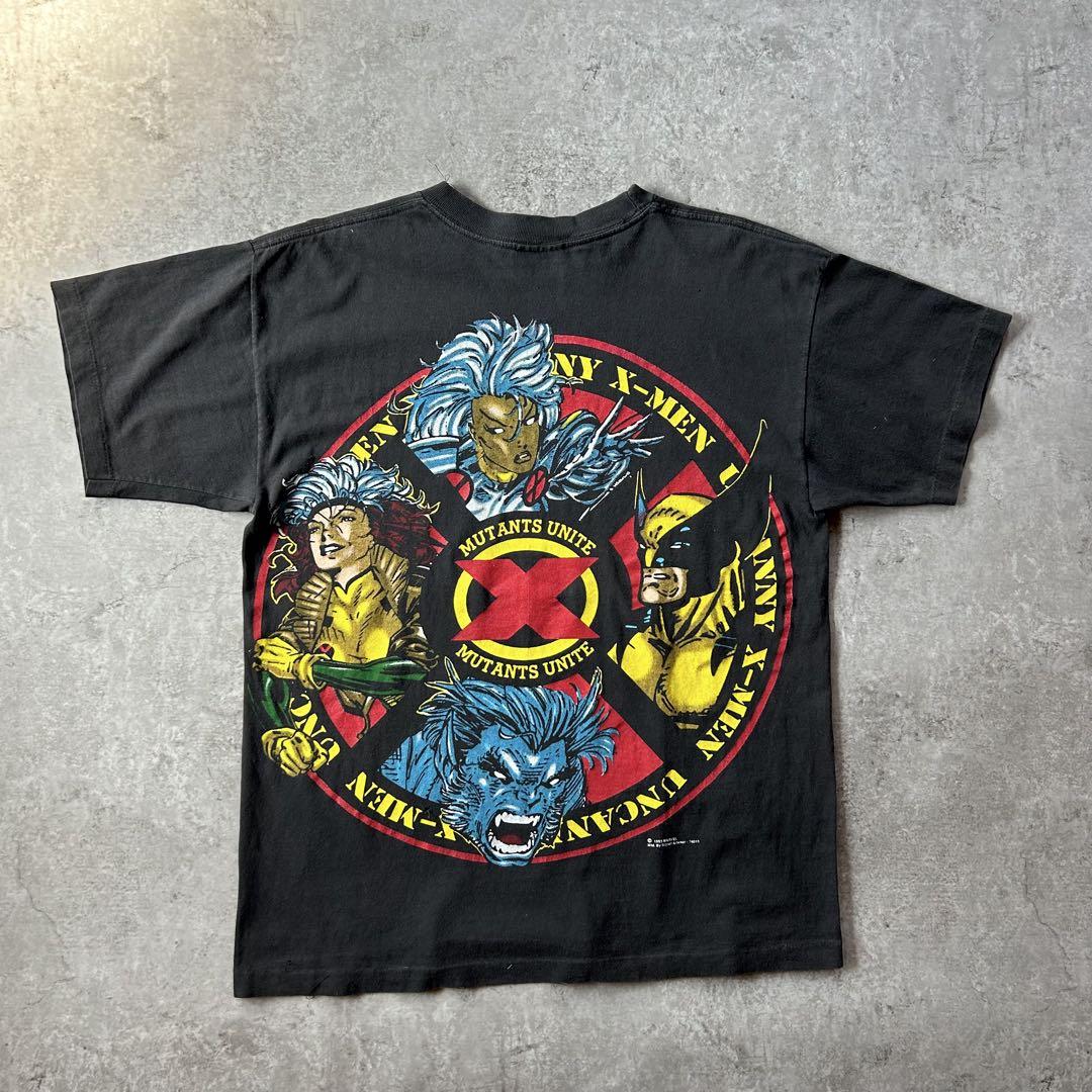

[USED] 90s X-Men Vintage T-Shirt, Black, Size L, Marvel, Double-Sided