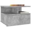 Bedside Tables Floating Nightstands 2 Pcs Concrete Grey 40X31x27 Cm Engineered Wood