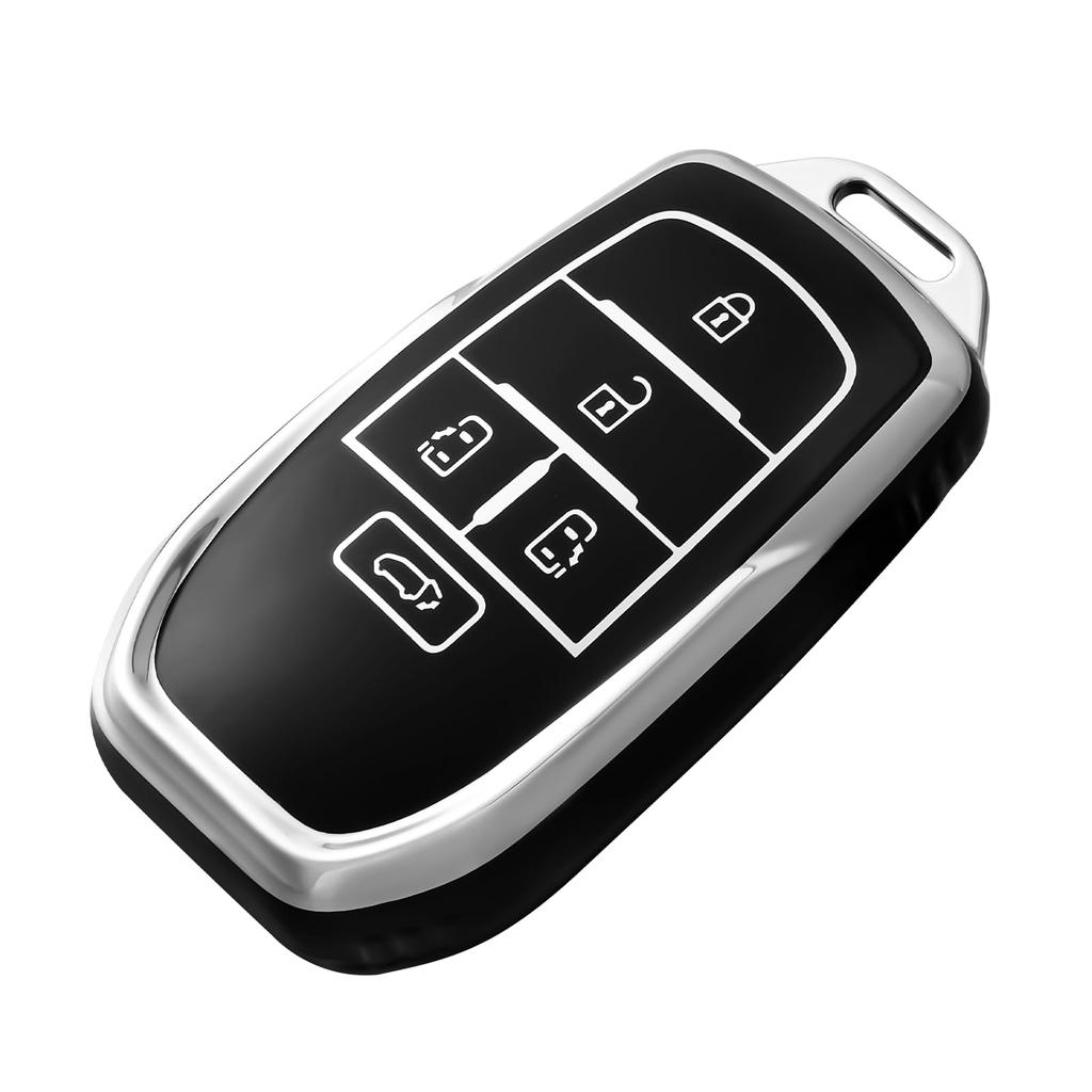 OFFCURVE 5 Button Smart Key Case for Toyota, Key Cover, Shockproof, Scratch-Resistant, Keychain, Stylish,