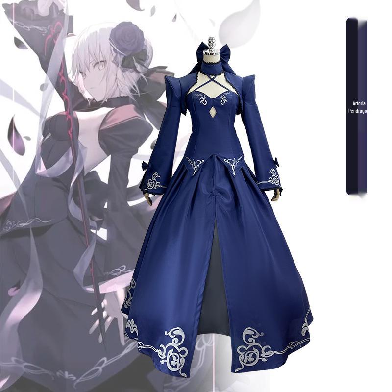 

Костюм Косплея Черной Саберы из Fate/Stay Night - Платье Артории и Костюм Мечника для Аниме Ролевых Игр. XXL