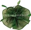Actuación artística Tocado de malla nupcial Flor de plumas para el pelo Accesorio para el cabello Sombrero de copa de hilo Eugen Diadema Pasador modelado
