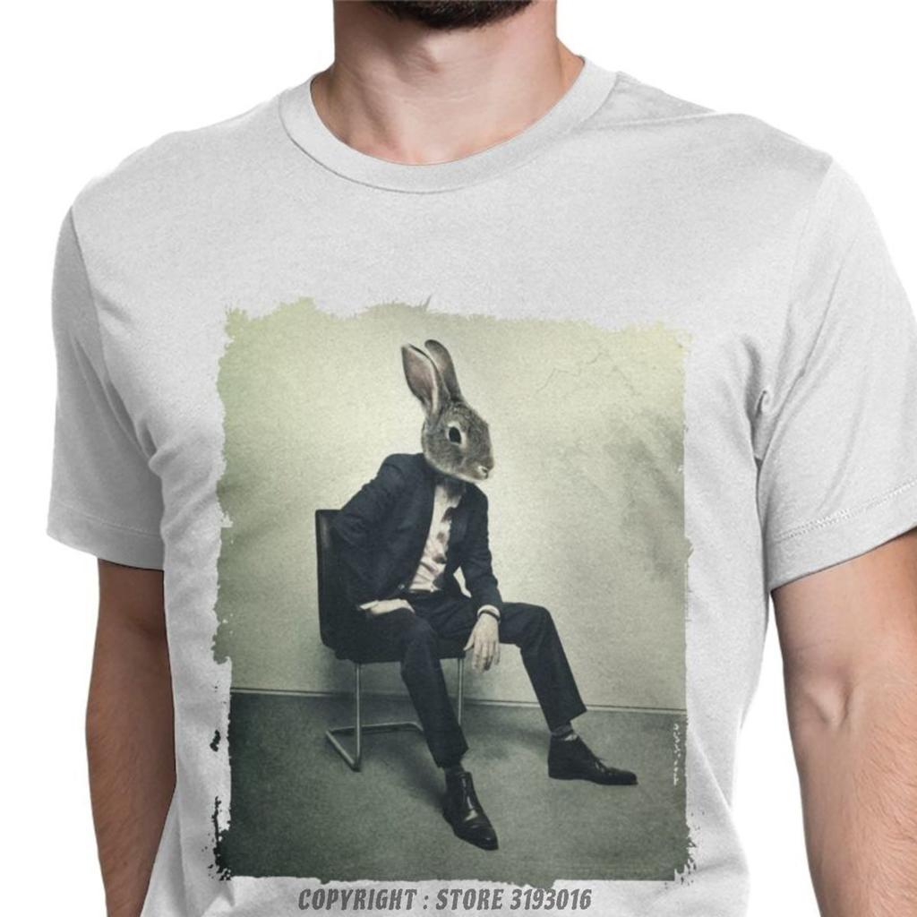 Stylish Rabbit Mens 3D Tshirts Rusty Lake Game Retro Tees Camisas O Neck Premium Cotton Sport Unisxe Tops T Shirt