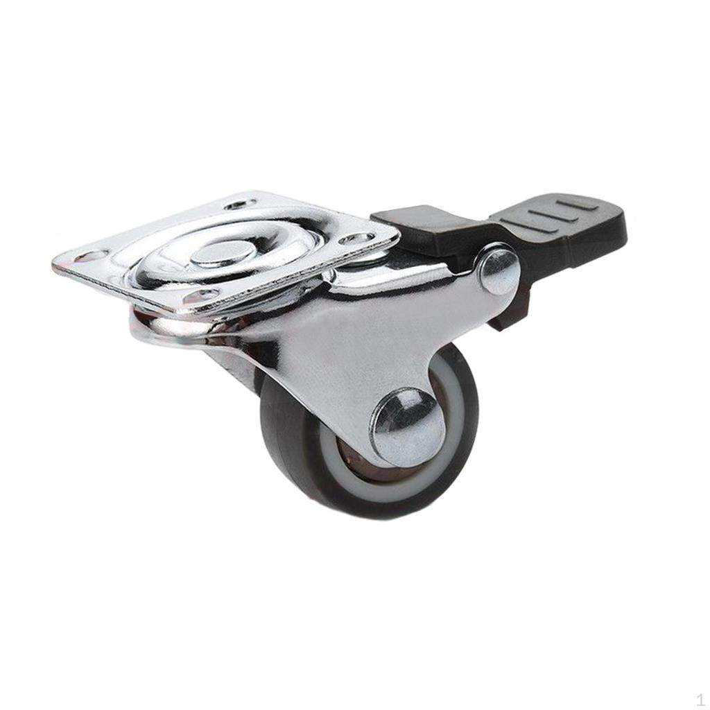 Heavy Duty Swivel Caster Wheel Set with Brake for Furniture Protection