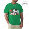 Halloween Spooky Ghost Dog Graphic T-Shirt Men Women Graphic T-Shirt Casual Short Sleeves Tops Spooky Season Print Clothing