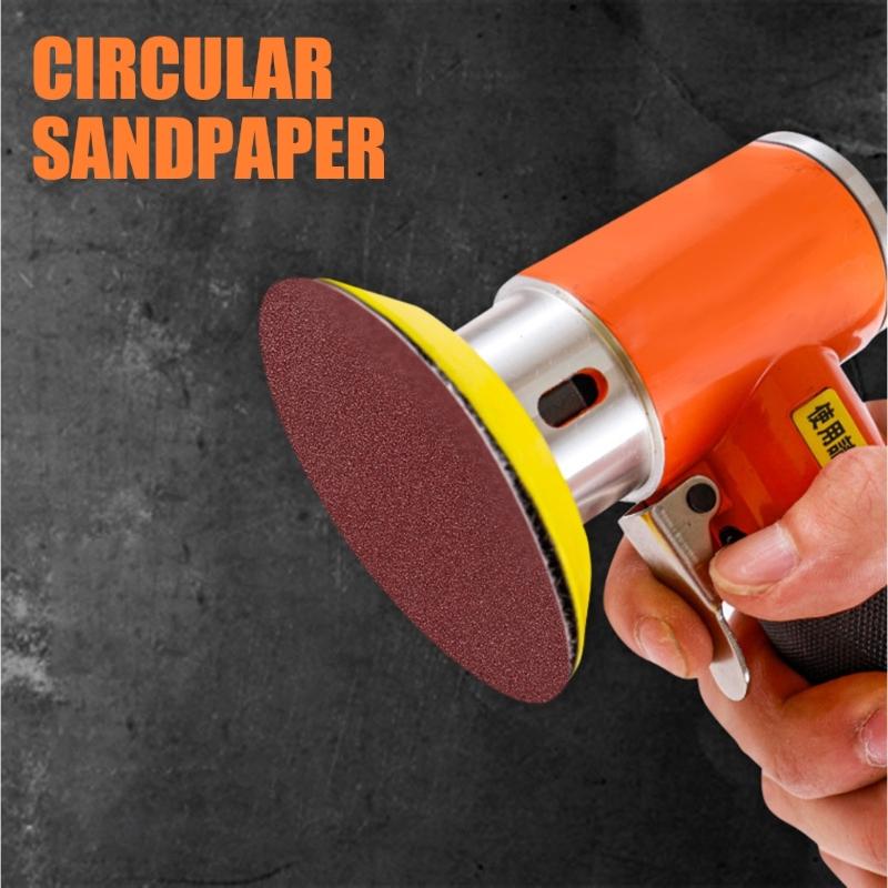 100pcs 125mm Abrasive Sanding Discs Sandpaper Pads Set for Angle Grinders Wood Metal Polishing Woodworking & Auto Repair