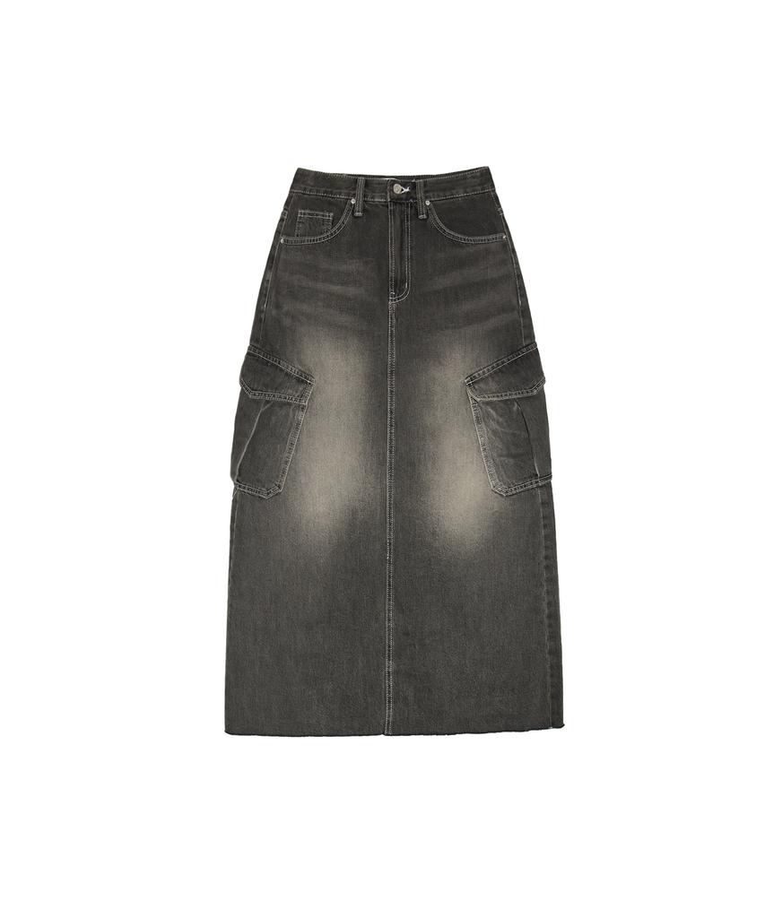 Pandora Fit [Skirt] Lisa Cargo Long Denim Skirt