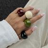 Ingemark 4 Farben Boho Kpop Harz Acryl Unregelmäßige Fingerringe für Damen 2026 Neuer Trend Vintage Knöchelringe Y2K Schmuck Geschenk