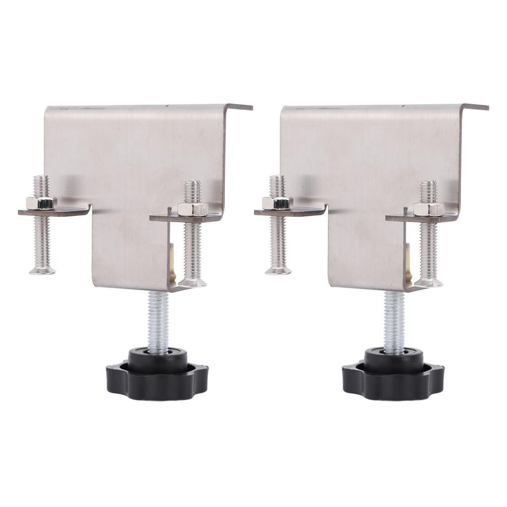 2PCS Universal Cabinet Clamp Stainless Steel Anti Slip Drawer Front Installation Clamps for Accurate Positioning
