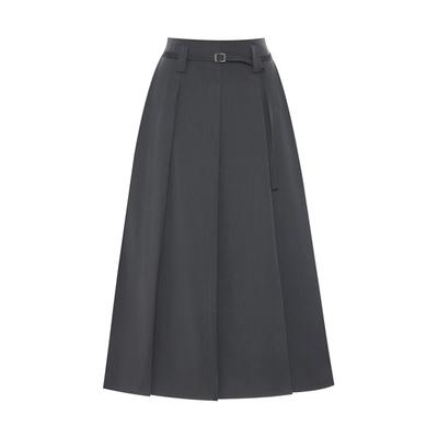 TVIEW Belted Semi-Pleated Skirt_V6C-Csk009