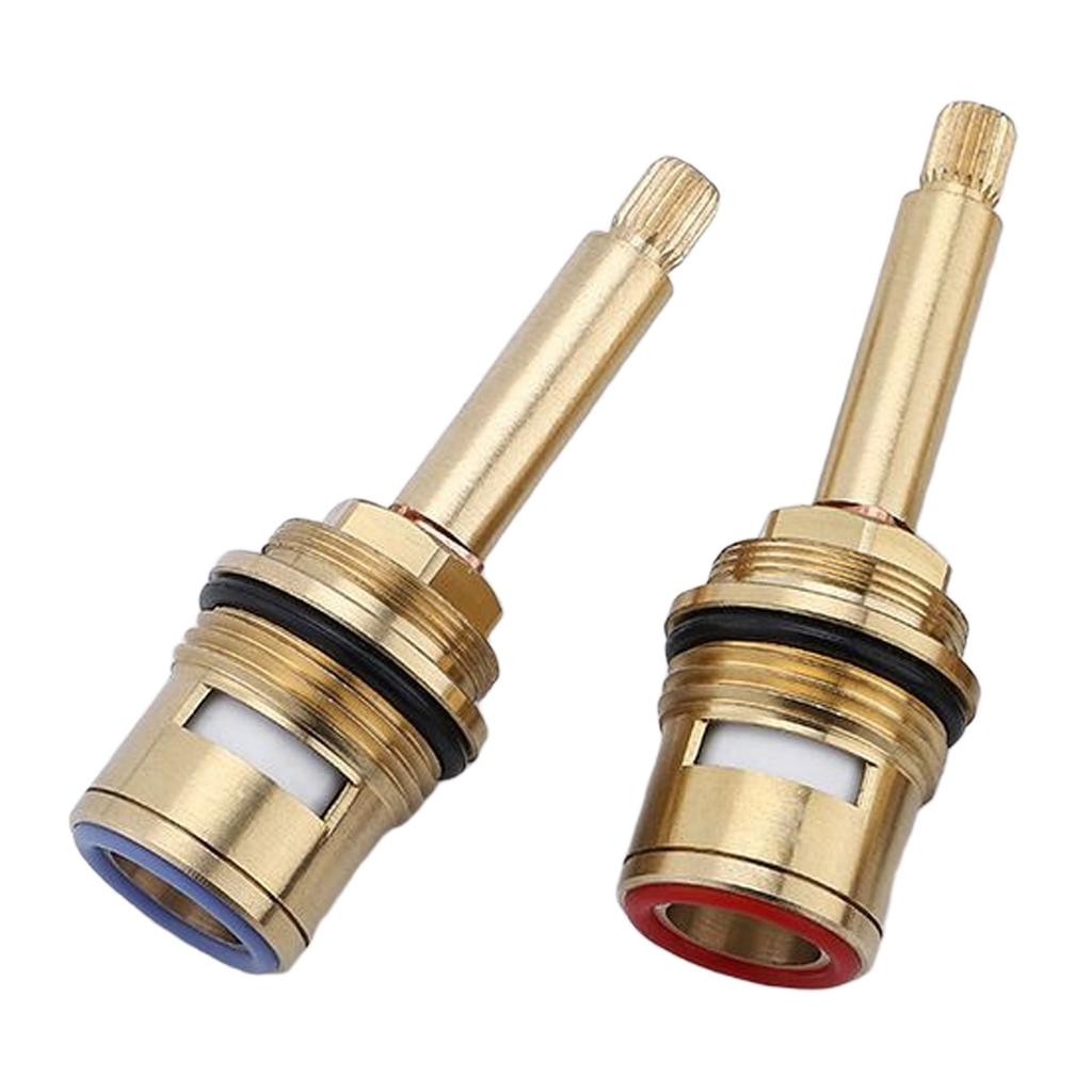Drip Resistant Faucet Valves Replacement Brass Ceramic Stem Disc Cartridges Hot And Cold Water Spool Easy to Install