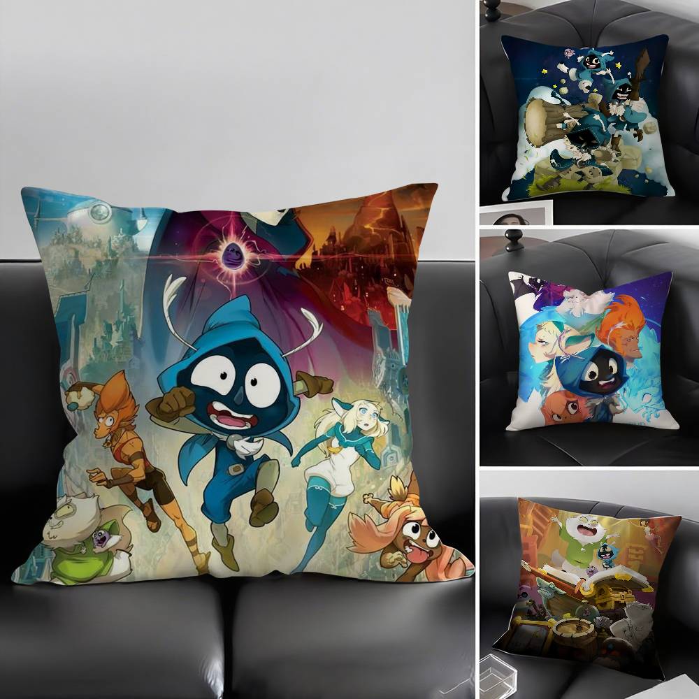Game D-Dofus Pillow Case Home Dorm Chair Back Short Plush Double-sided Printing Office Nap Time Cushion Cover