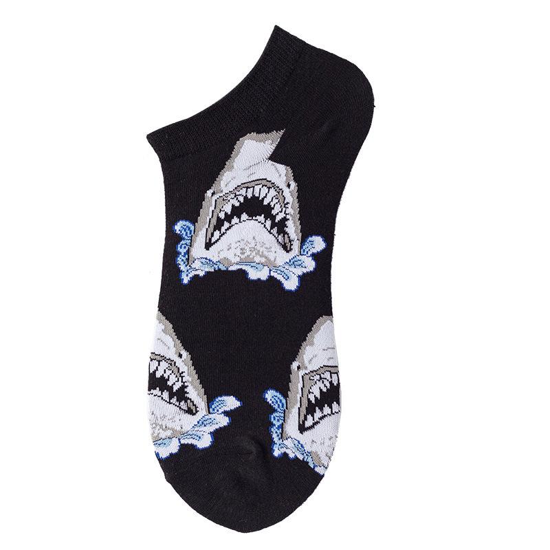40 Style Fashion Colorful Short Socks Men Cotton Novelty Oil Painting Animals Food Avocado Casual Funny Ankle Sox