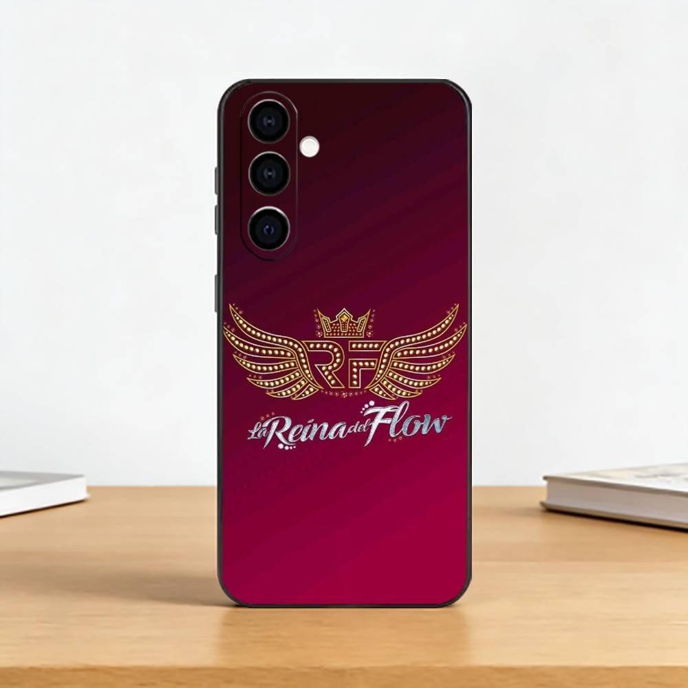 Queen of Flow La-Reina-Del-Flow Phone Case For Samsung Galaxy A73,A72,A71,A70,A53,A52,A51,Others Soft Black Cover